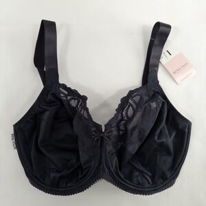 Rosa Faia By Anita Lupina Bra 32I Black Underwire Side Support Unpadded New